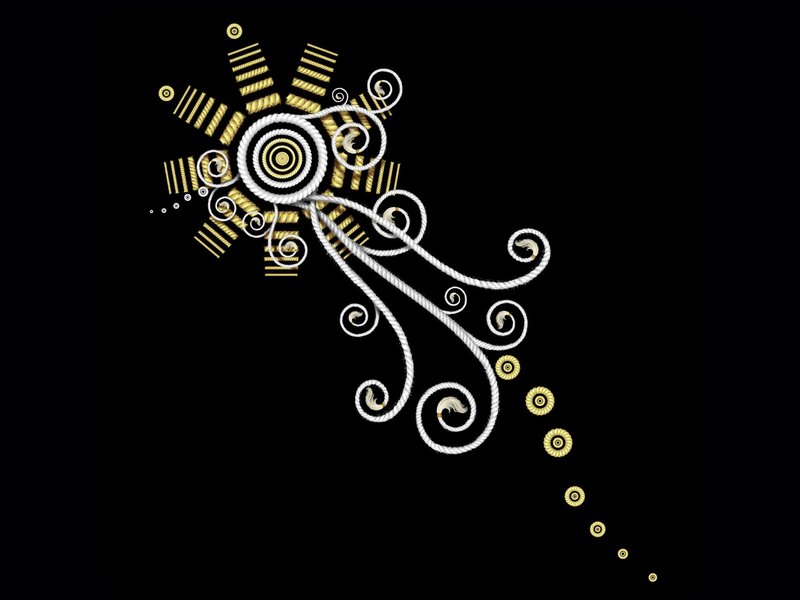 ornate golden and white design