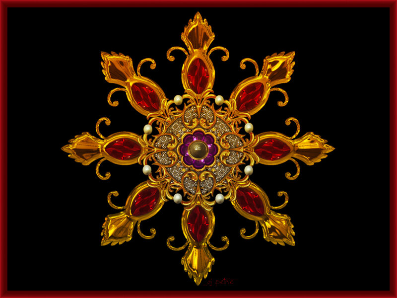 Ornate Golden Brooch