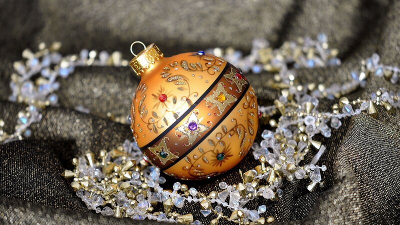 ornate golden christmas ornament