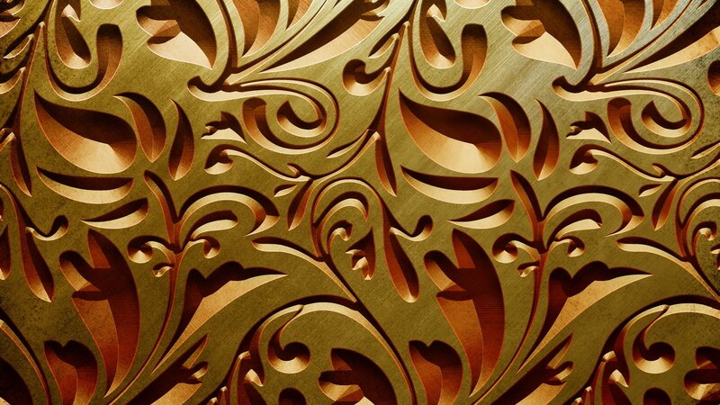 ornate golden floral pattern