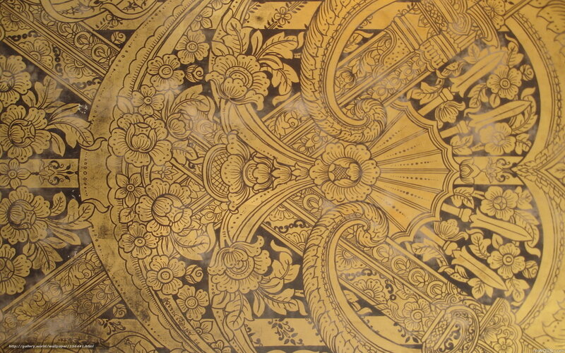 ornate golden floral pattern