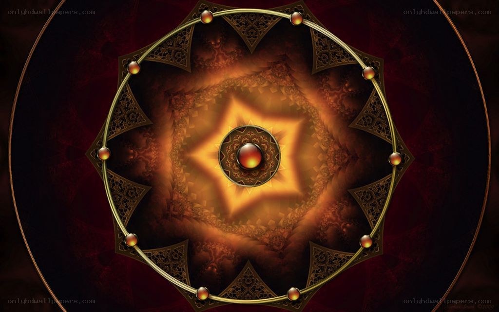 Ornate golden mandala design