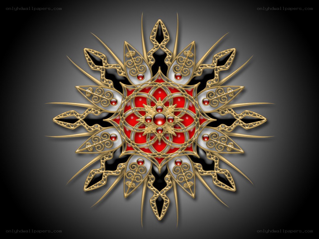 Ornate golden mandala design