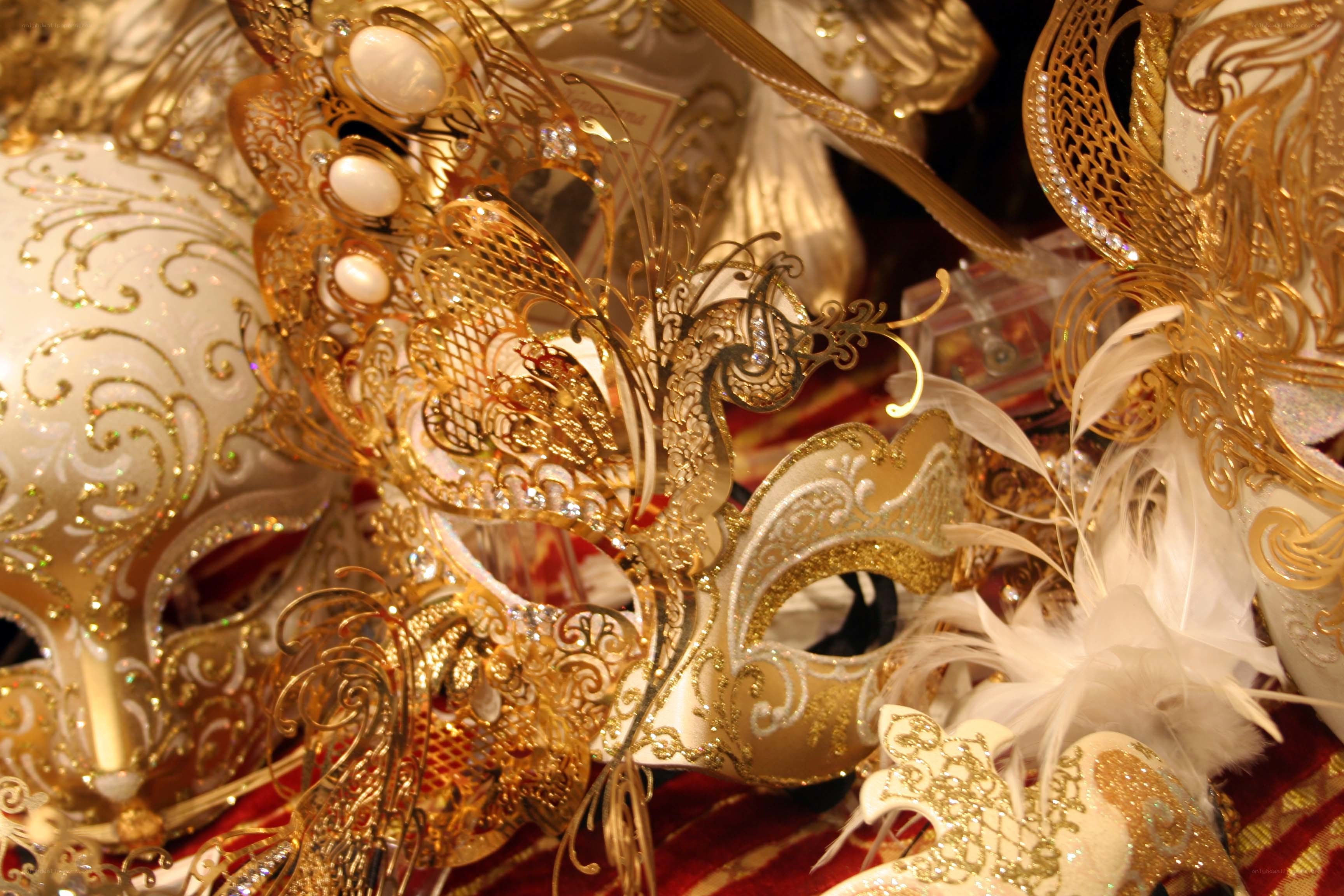 ornate golden masks
