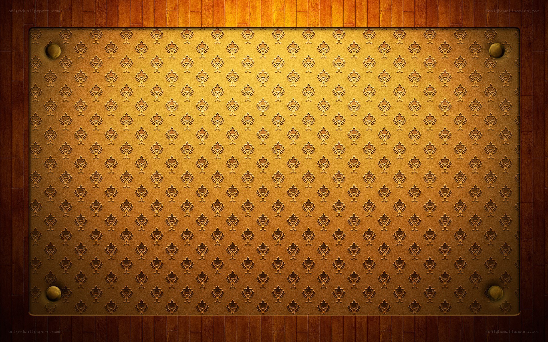 ornate golden panel on wood