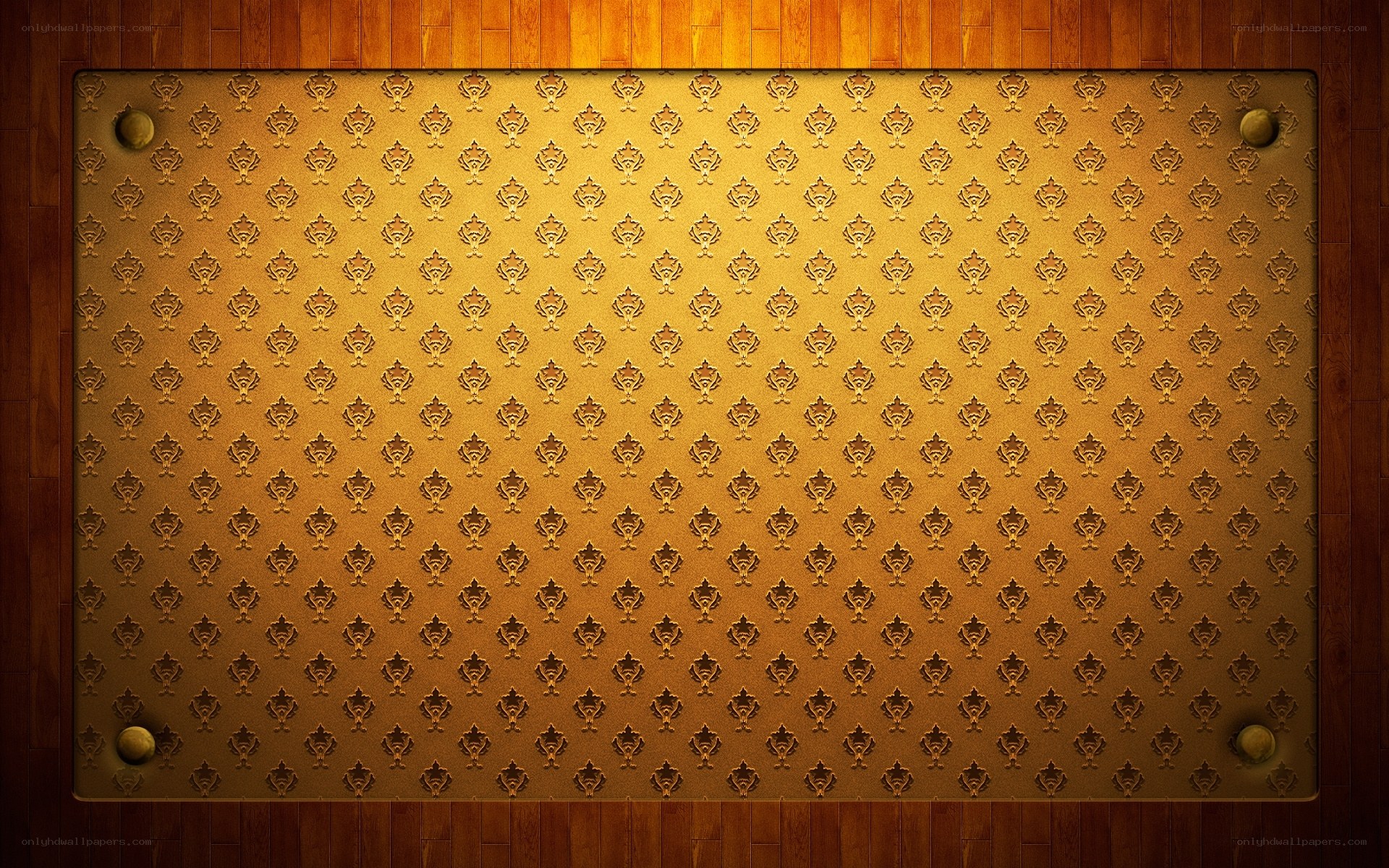 ornate golden pattern on wood