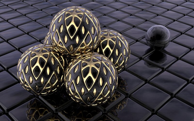 Ornate Golden Spheres