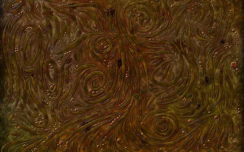 ornate green and brown pattern