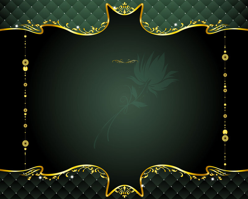 Ornate Green and Gold Frame