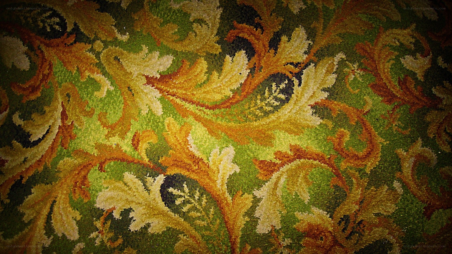 ornate green and gold pattern