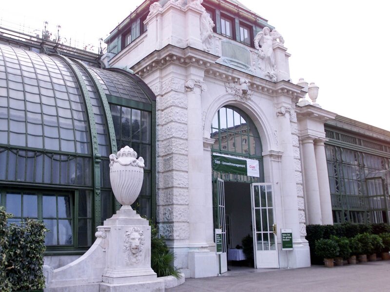 ornate greenhouse entrance