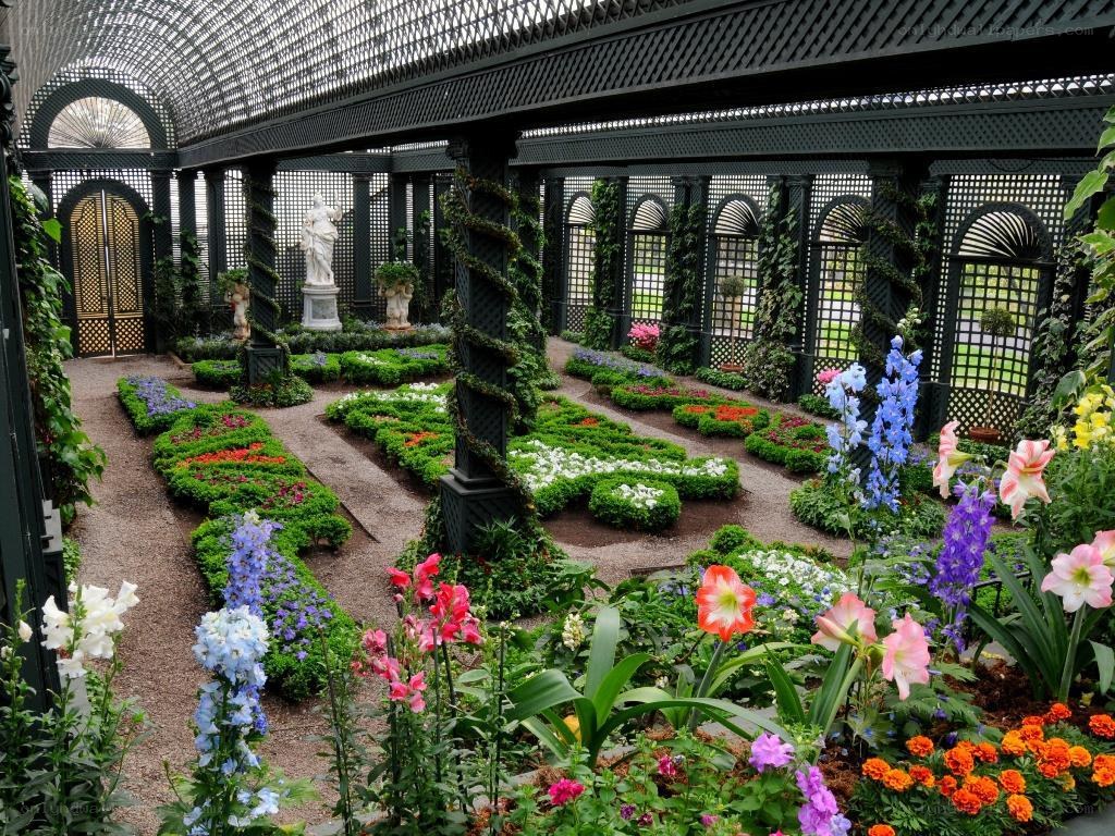 ornate greenhouse garden