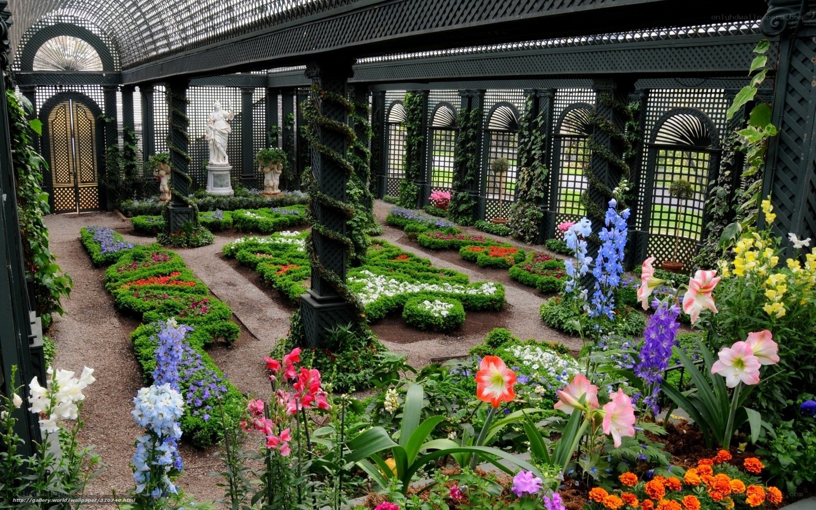 ornate greenhouse garden