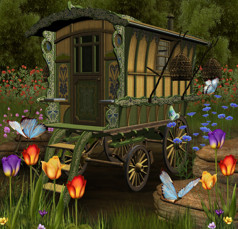 Ornate Gypsy Wagon
