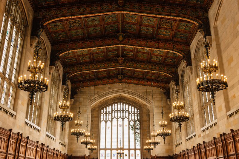 Ornate Hall Interior — Brown, Grand