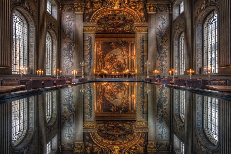 Ornate Hall with Mirror