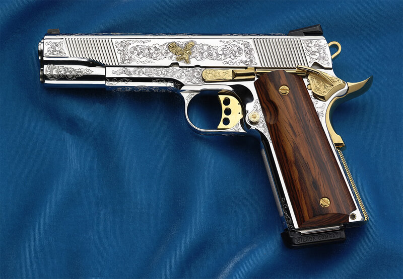 Ornate Handgun — Blue