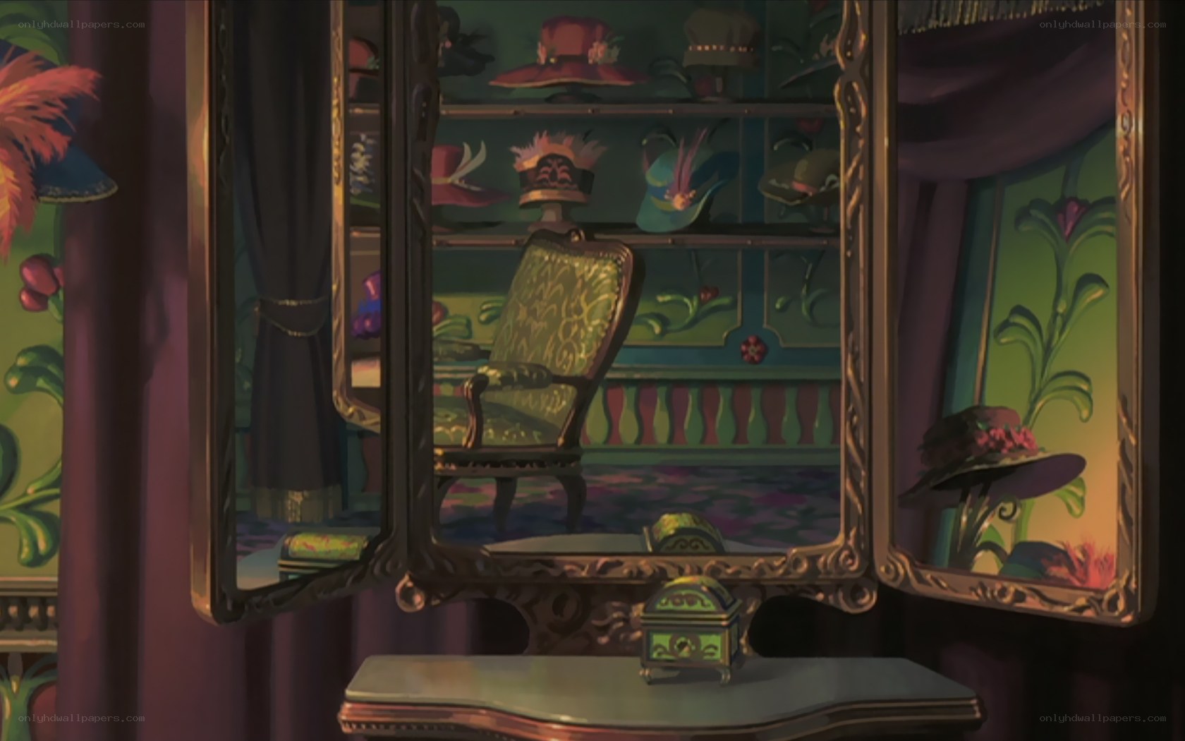ornate hat shop interior