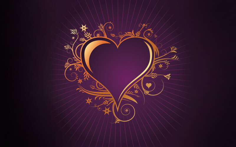 Ornate Heart Design — Purple