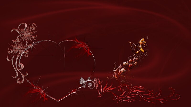 Ornate Heart Design — Red