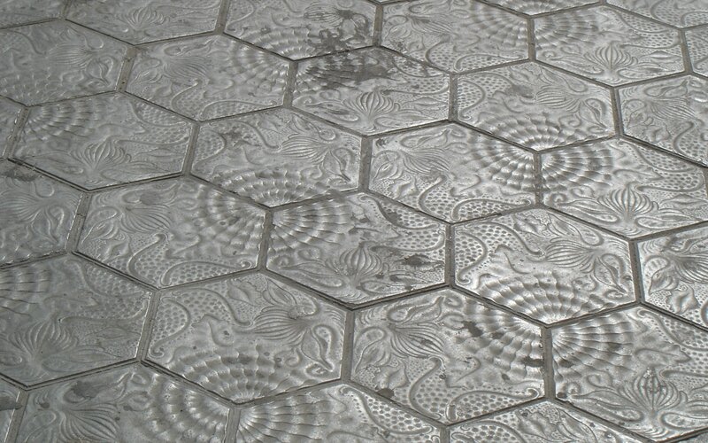 ornate hexagonal floor tiles