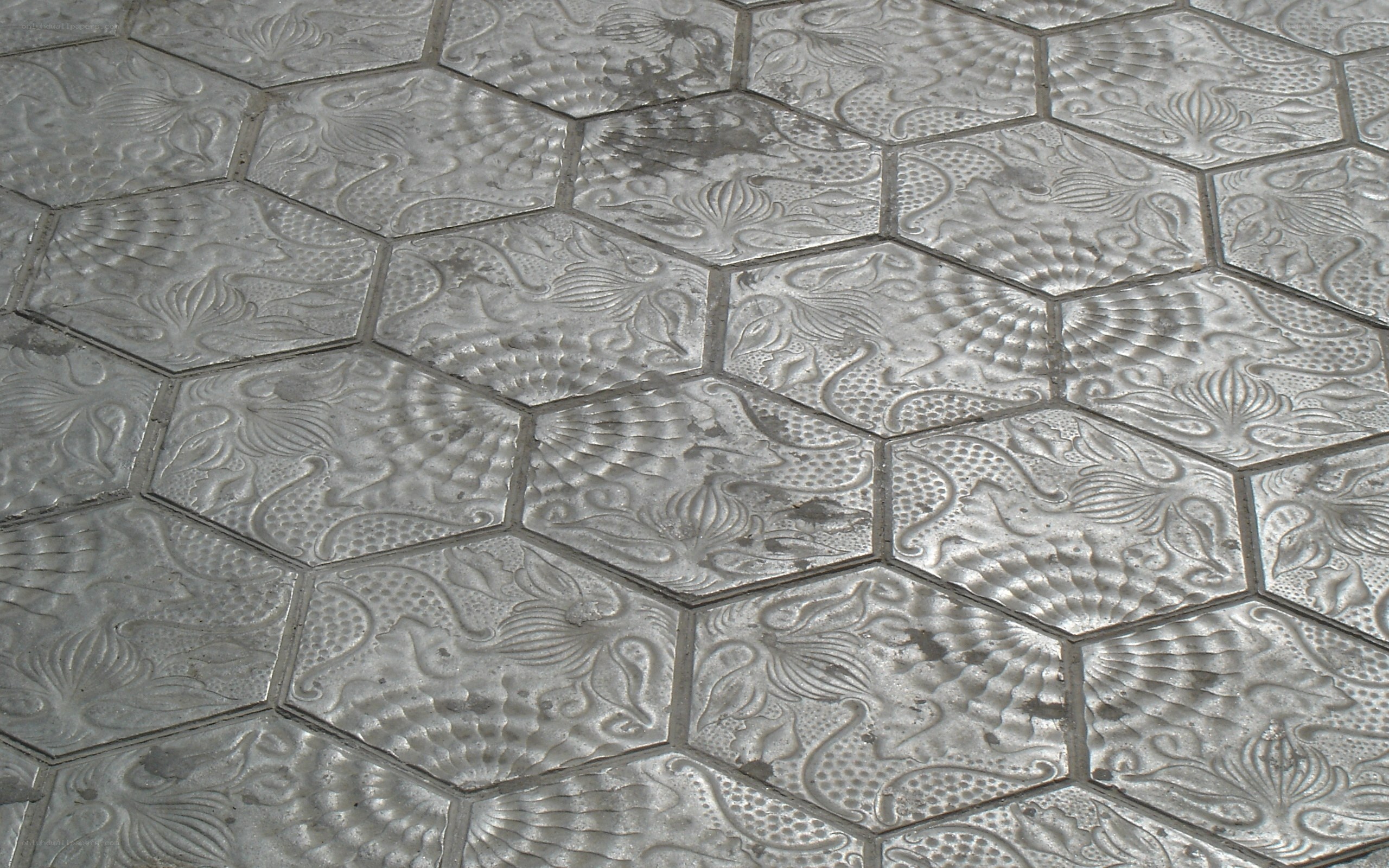 ornate hexagonal floor tiles
