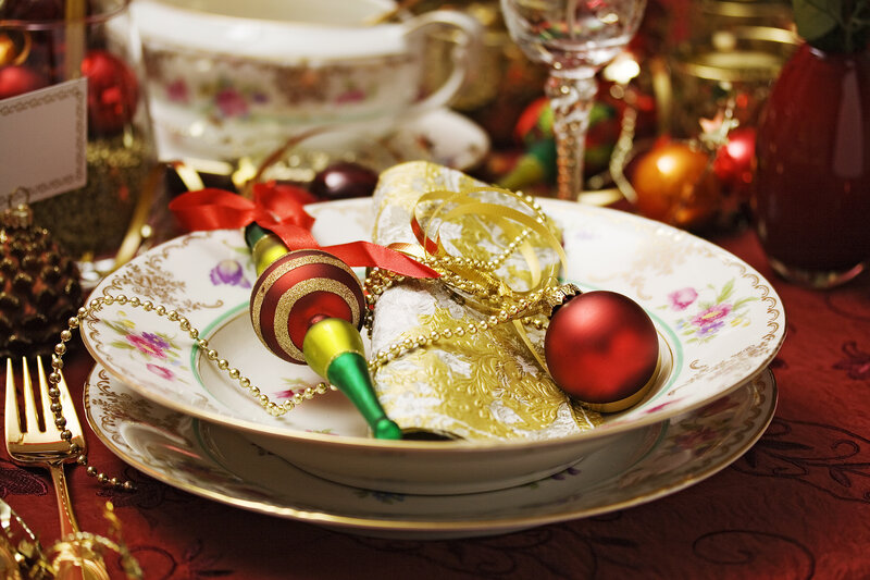 Ornate Holiday Table Setting