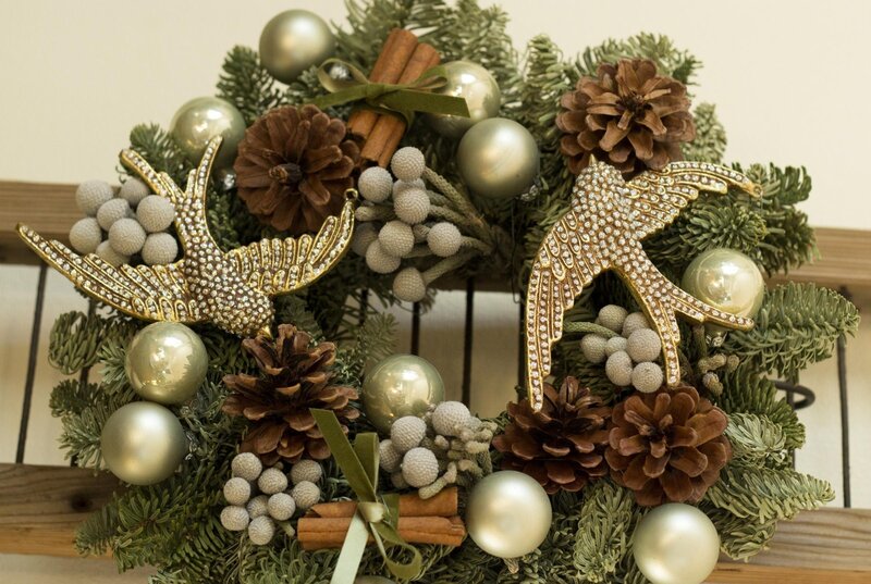 ornate holiday wreath