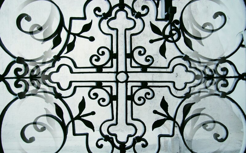 ornate iron cross design