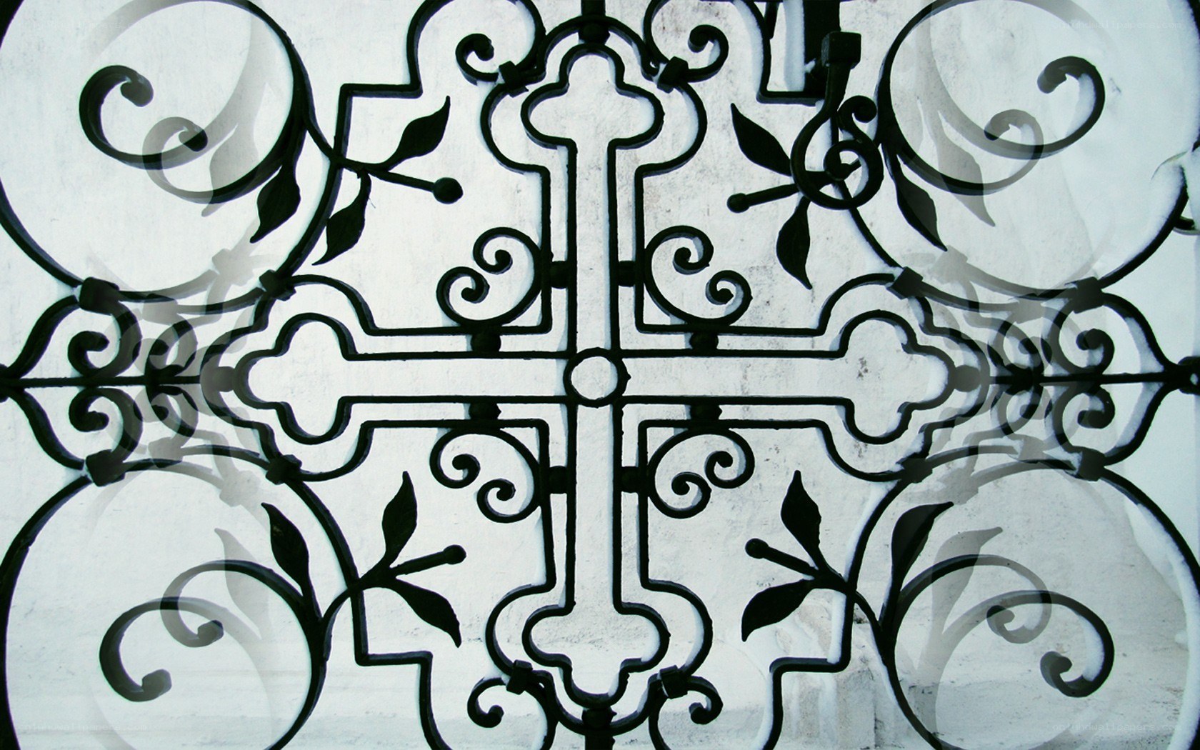 ornate iron cross design