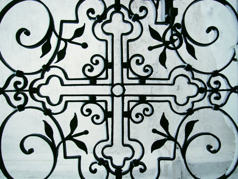 ornate iron cross design