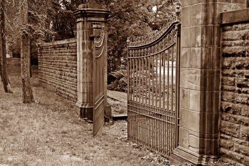 Ornate Iron Gate — Brown