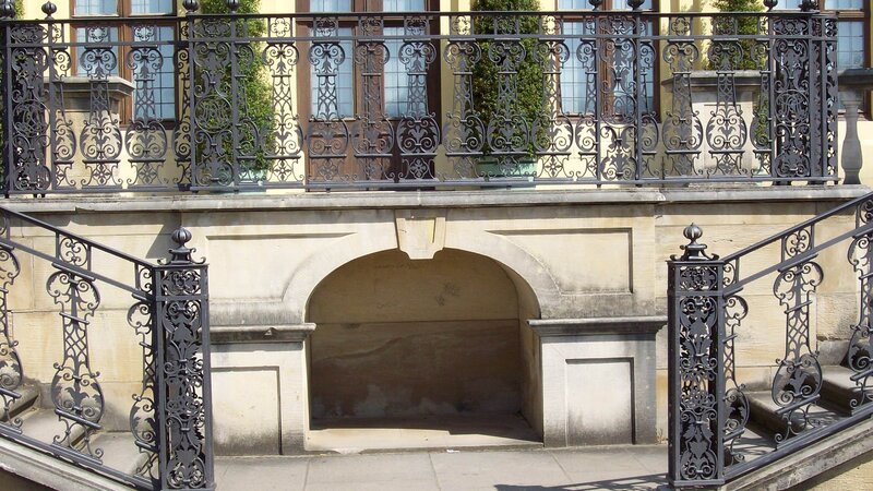Ornate Iron Railings — Black