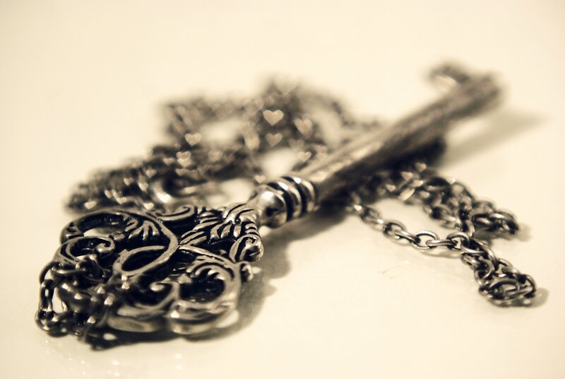 Ornate Key with Chain