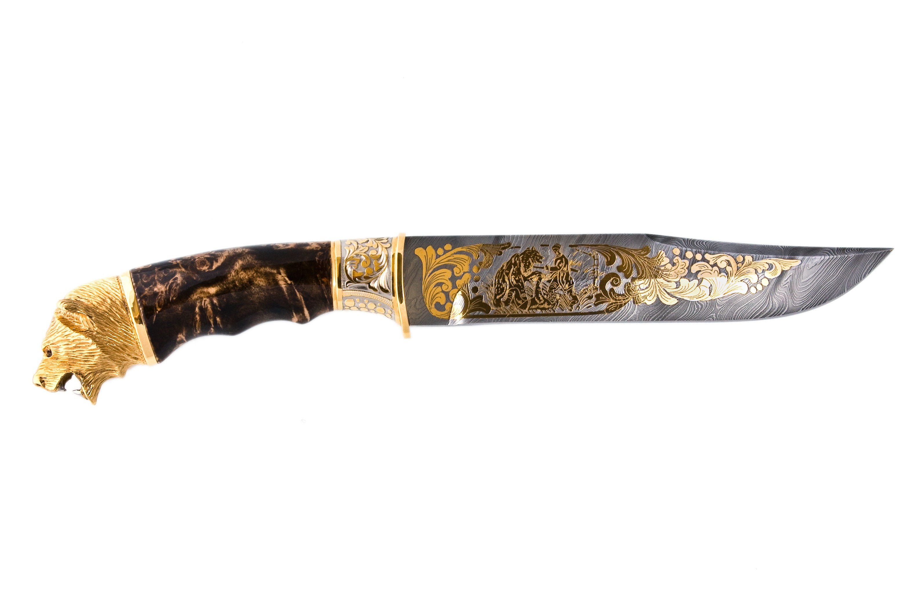 ornate knife with lion handle