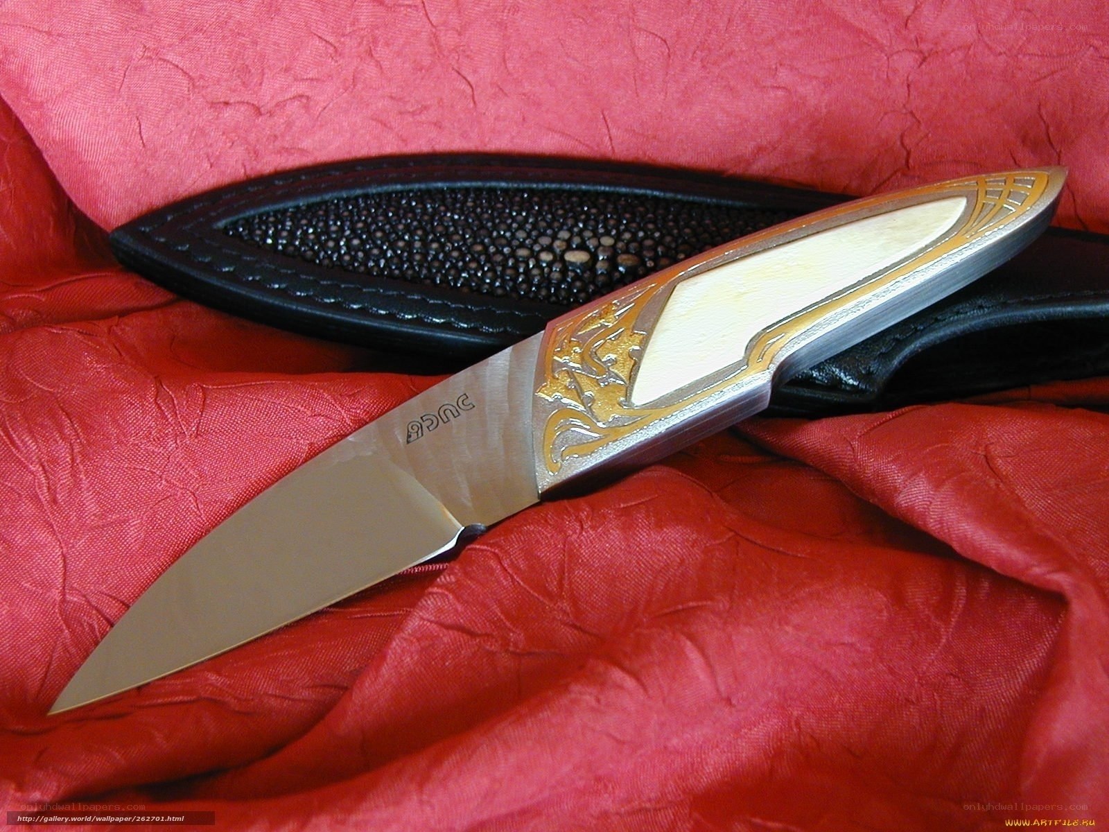 ornate knife with sheath