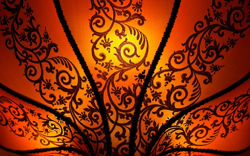 Ornate Lampshade Interior