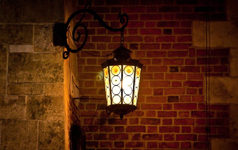 Ornate Lantern on Wall