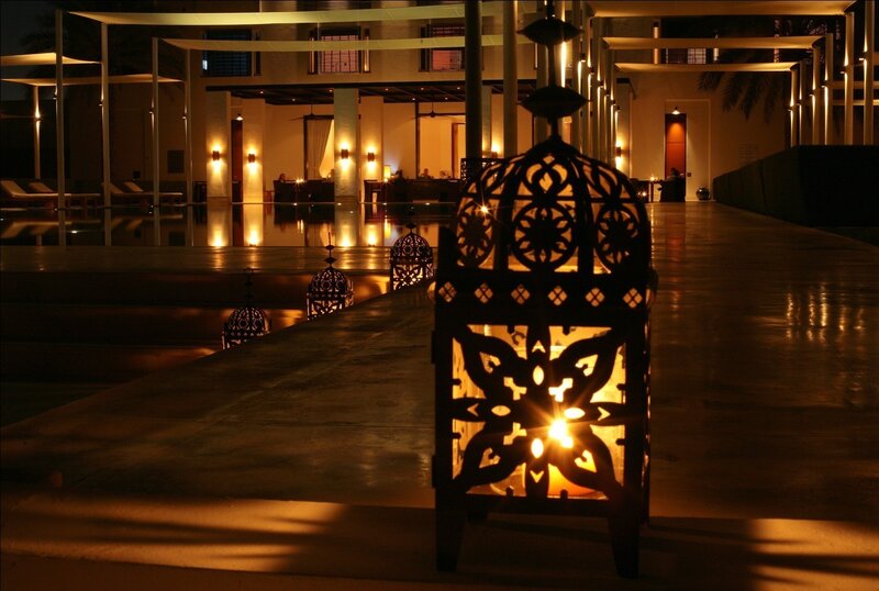 Ornate Lanterns at Night