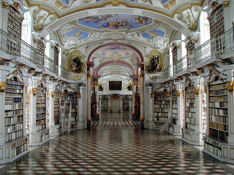 ornate library hall