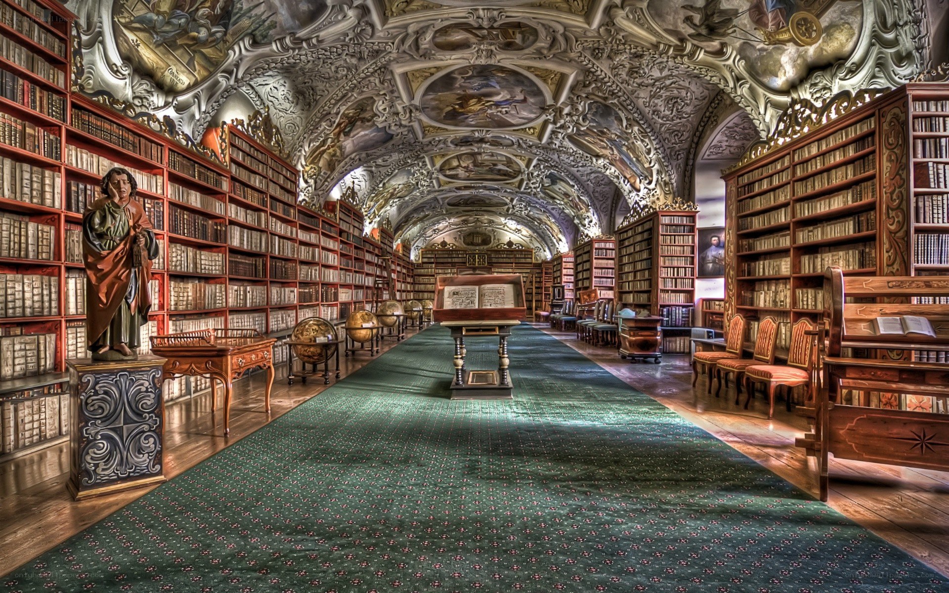 Ornate library hall