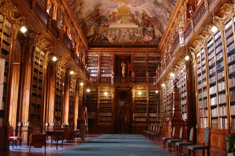 Ornate Library Hall — Brown, Grand