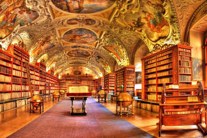 Ornate Library Hall — Gold, Grand
