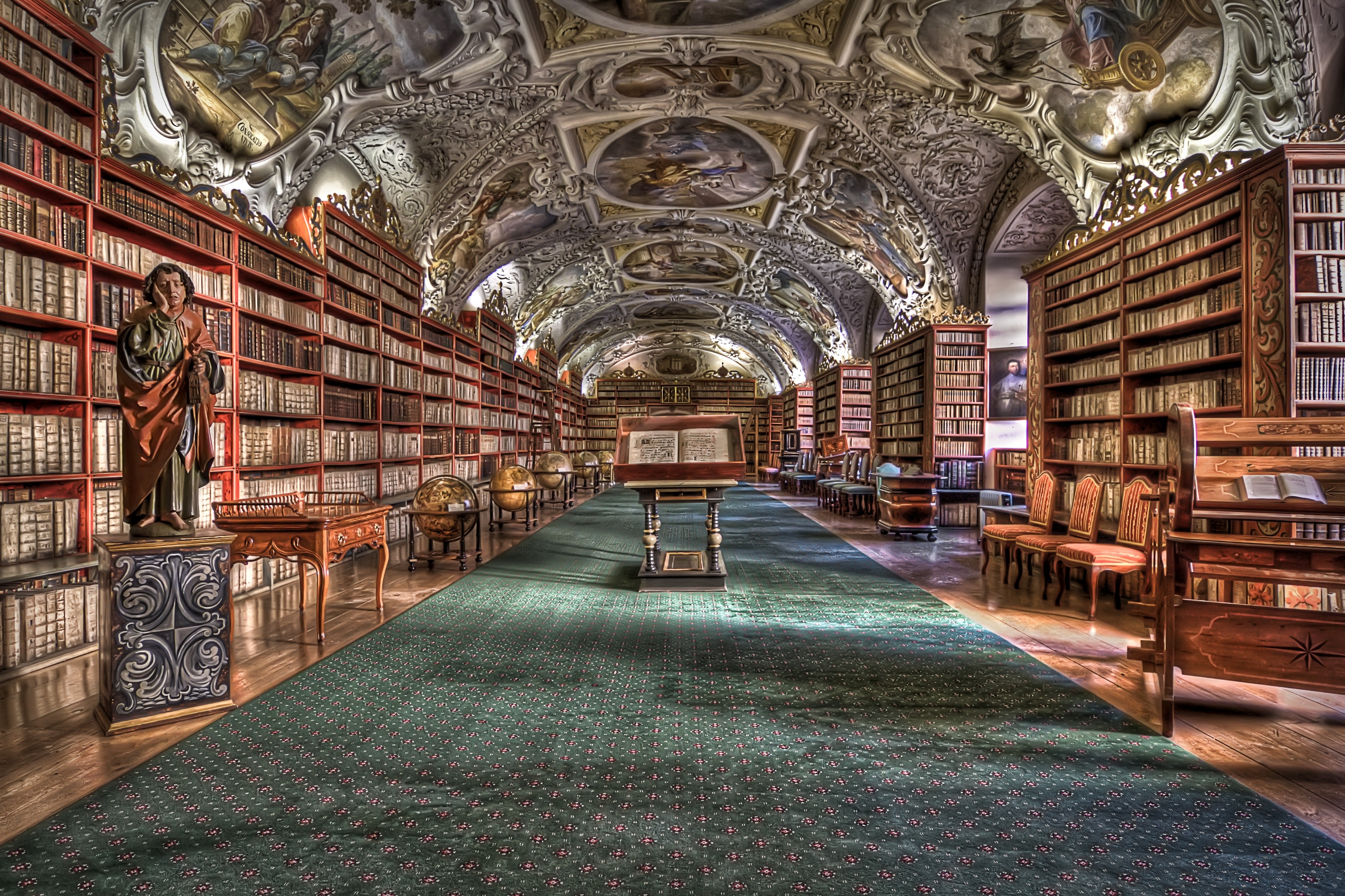 ornate library hall