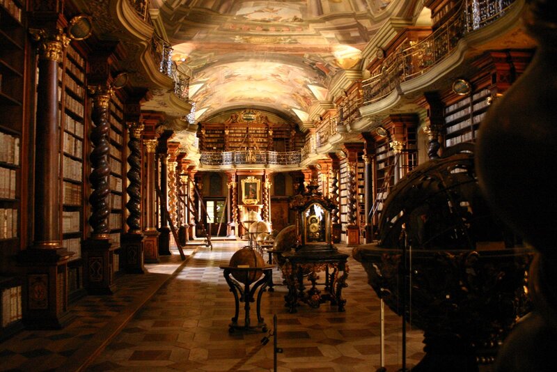 Ornate library interior