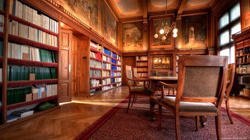ornate library reading room