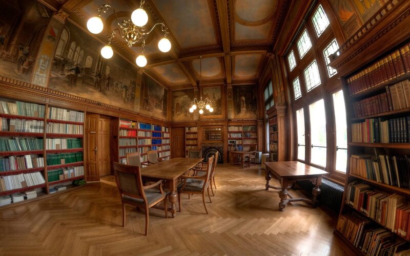 ornate library reading room