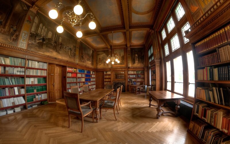 ornate library reading room