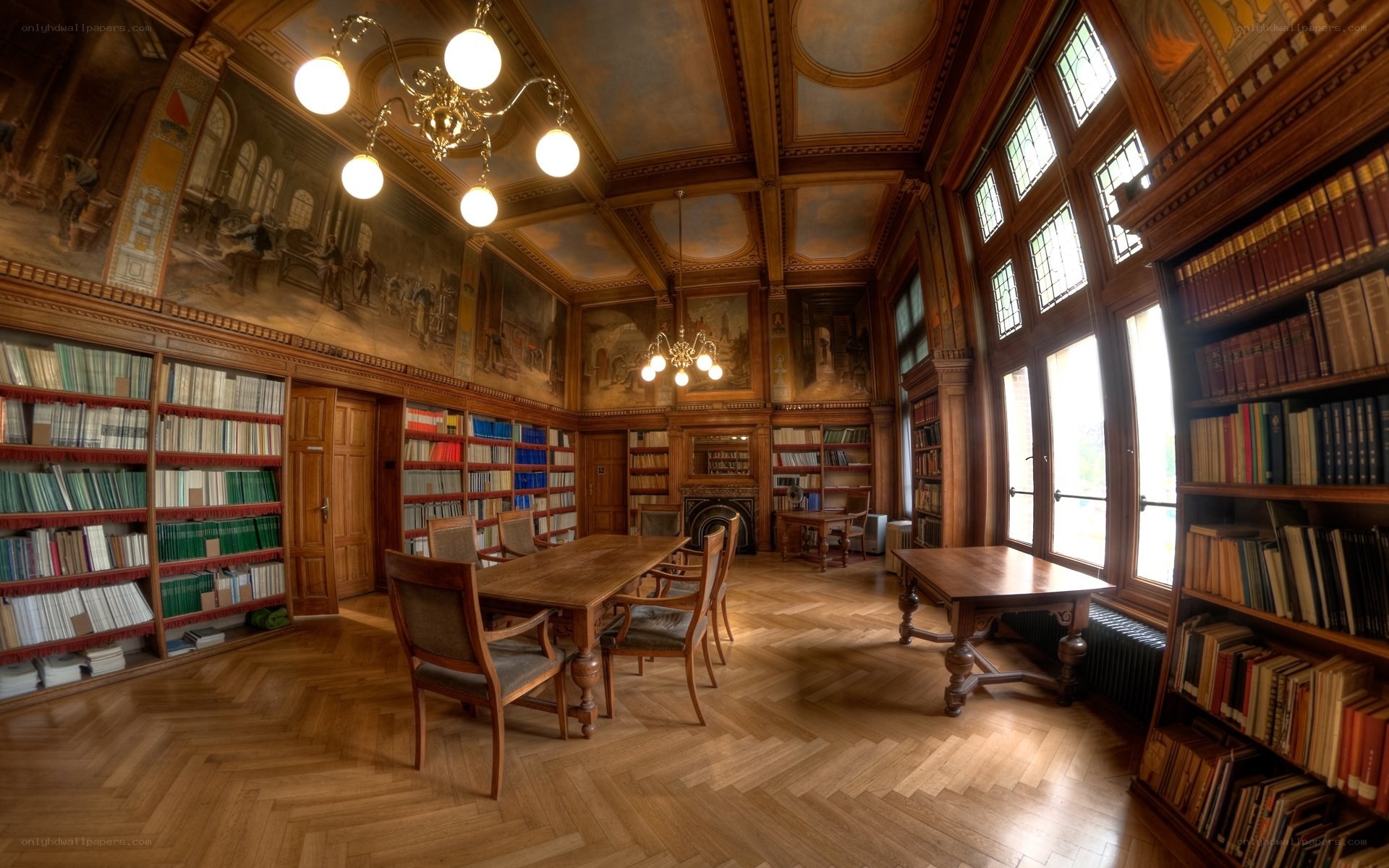 ornate library reading room