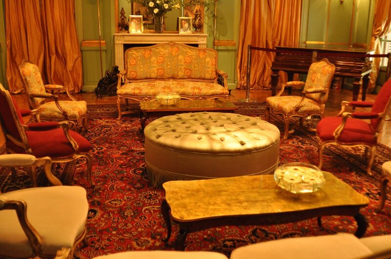 Ornate Living Room — Red, Formal